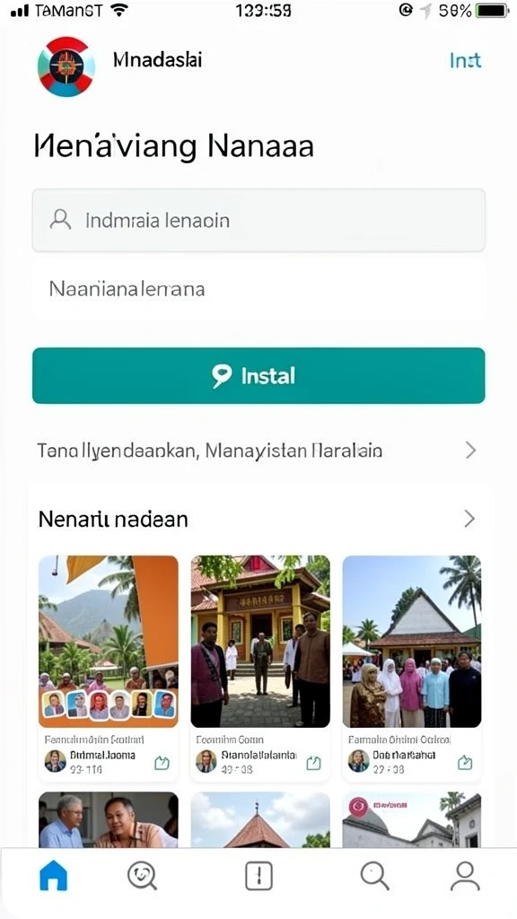 Screenshot fitur komunitas yang memungkinkan interaksi.