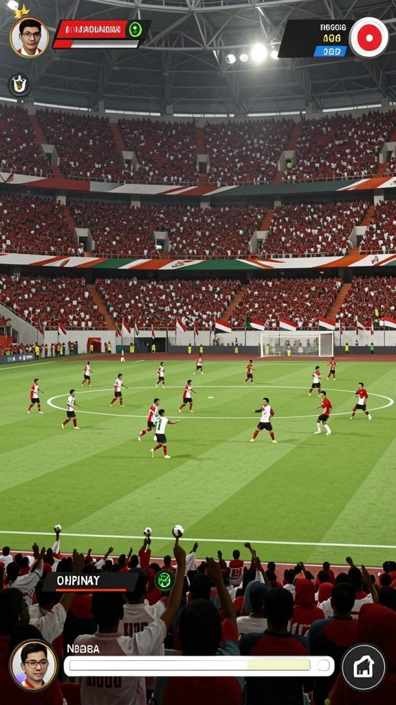 Screenshot dari level yang penuh warna dan tantangan.