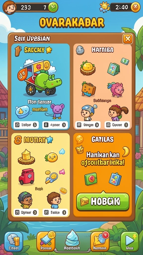 Level yang penuh tantangan dan misi seru untuk dijelajahi.