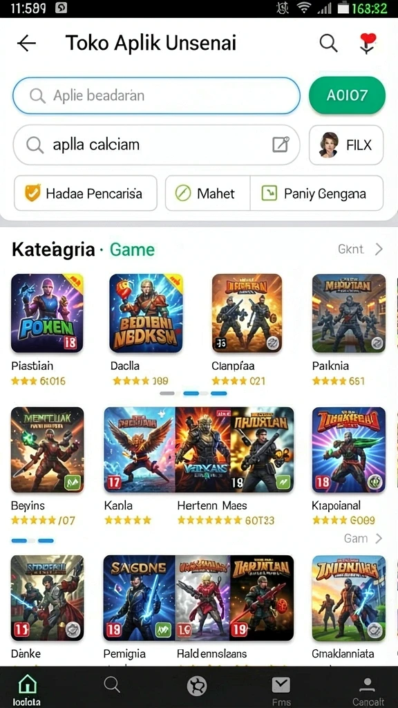 Tampilan antarmuka yang user-friendly dan menarik.