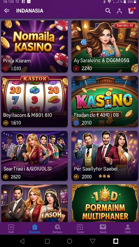 Pilihan mesin slot dengan tema yang beragam.