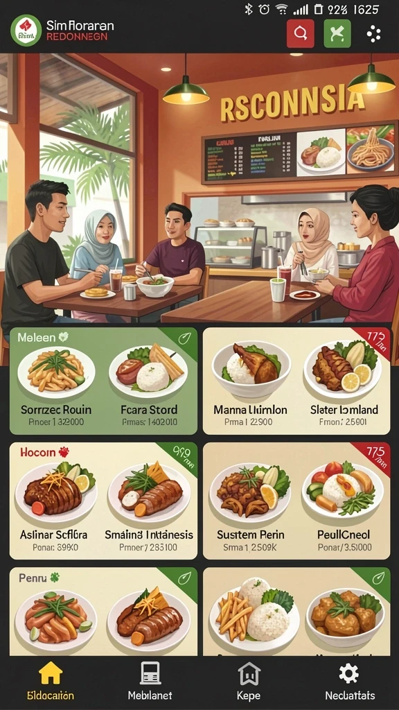 Tampilan awal yang menarik dan penuh warna.