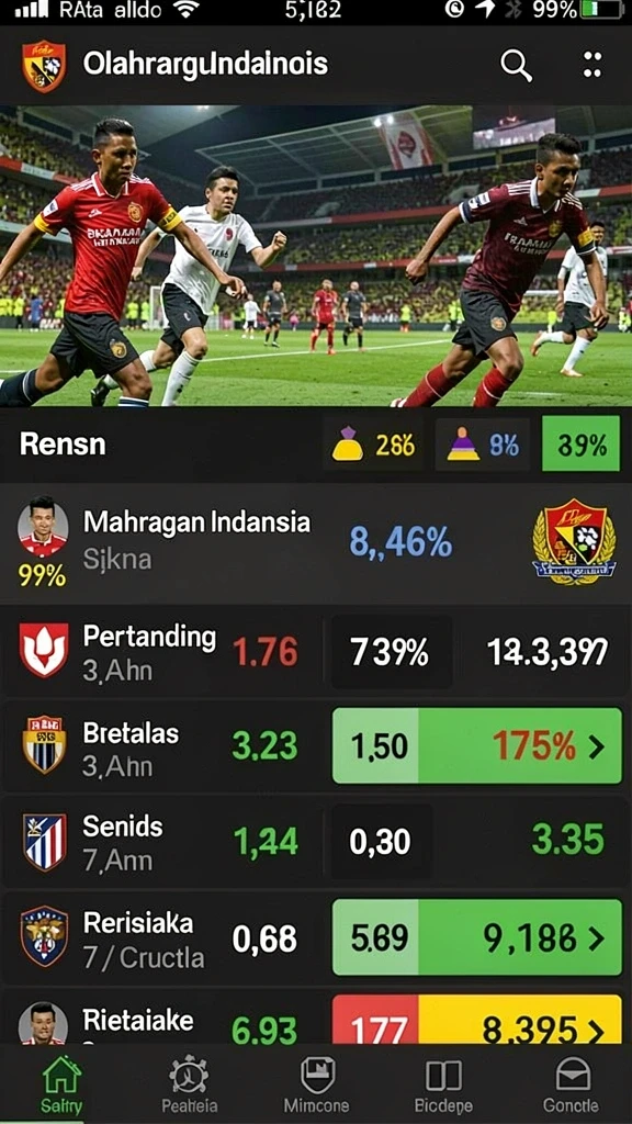 Tampilan level yang beragam dan penuh warna.