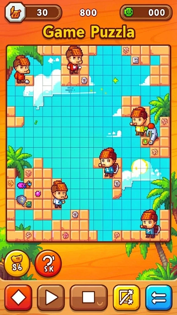 Screenshot menampilkan level yang penuh warna dan imersif.