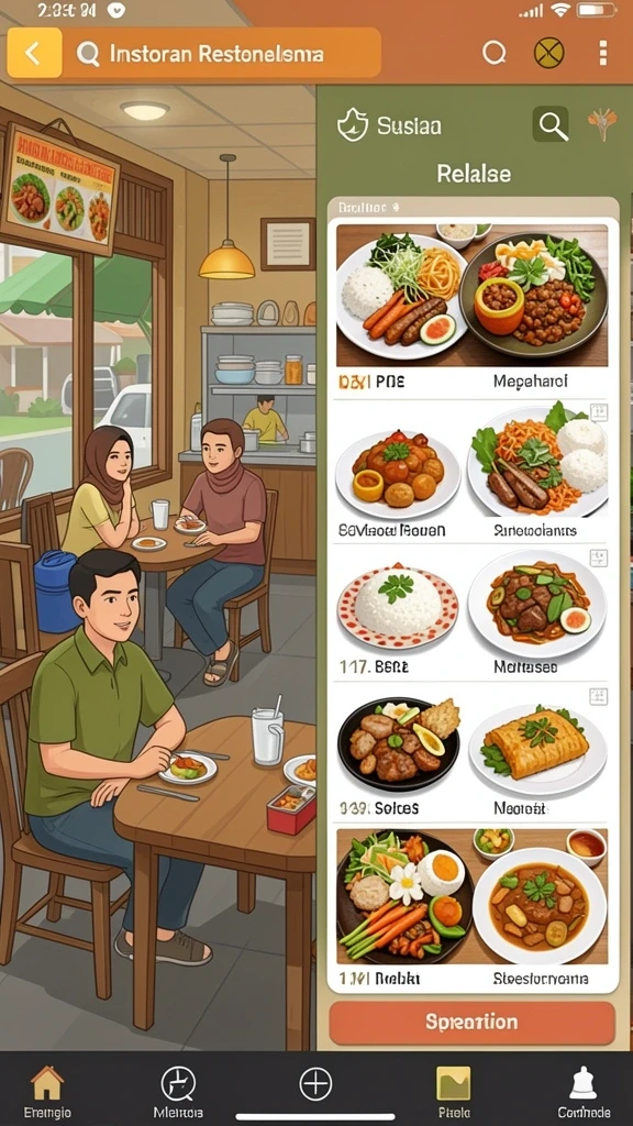 Tampilan menu utama yang menarik dan mudah dinavigasi.