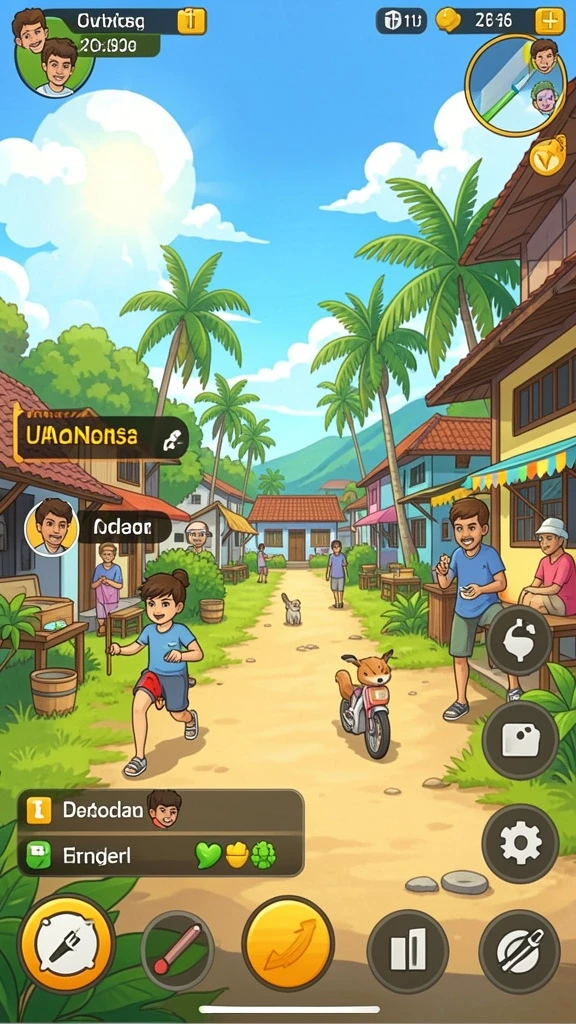 Screenshot pertama menampilkan antarmuka permainan yang menarik.