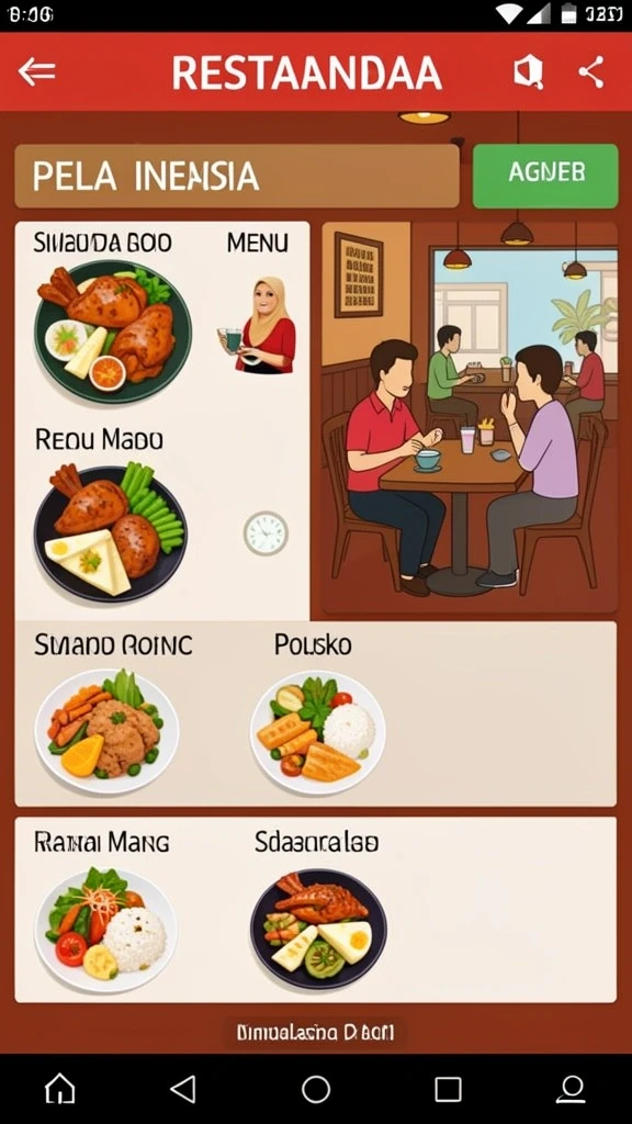 Tampilan awal game yang menarik dan interaktif.